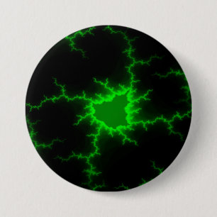 Alien Grüne Blitze in Pitch Black Button