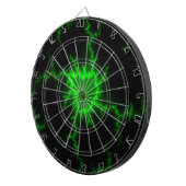 Alien Grüne Blitze in Pitch Black Dartscheibe (Vorderseite rechts)