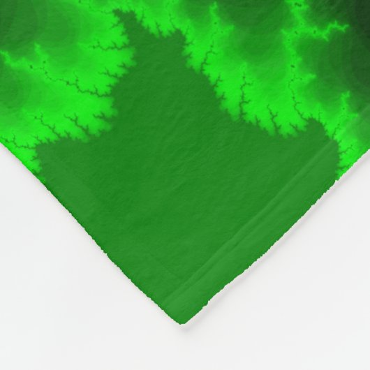 Alien Grüne Blitze in Pitch Black Fleecedecke (Ecke)