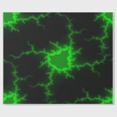 Alien Grüne Blitze in Pitch Black Geschenkpapier (Flach)