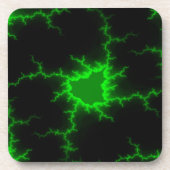 Alien Grüne Blitze in Pitch Black Getränkeuntersetzer (Vorderseite)
