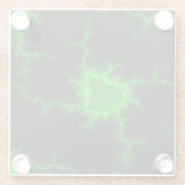 Alien Grüne Blitze in Pitch Black Glasuntersetzer (Rückseite)