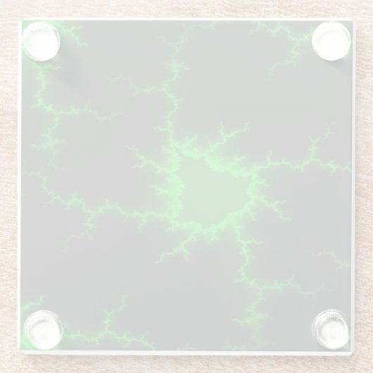Alien Grüne Blitze in Pitch Black Glasuntersetzer (Rückseite)