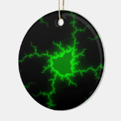 Alien Grüne Blitze in Pitch Black Keramik Ornament (Links)