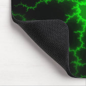Alien Grüne Blitze in Pitch Black Mousepad (Ecke)