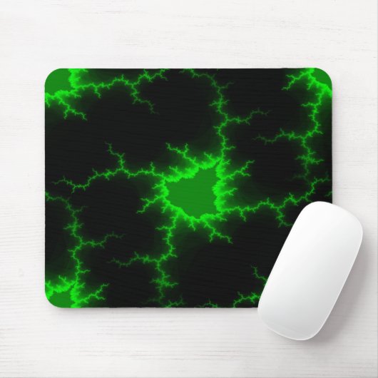 Alien Grüne Blitze in Pitch Black Mousepad (Mit Mouse)