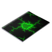 Alien Grüne Blitze in Pitch Black Notizblock (Linke Seite)