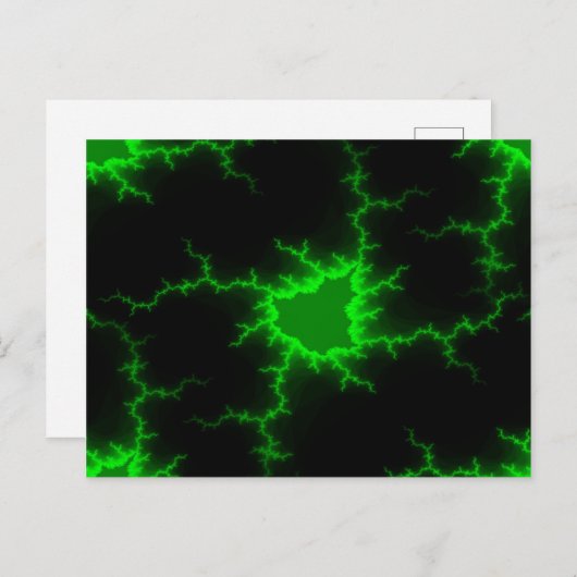 Alien Grüne Blitze in Pitch Black Postkarte (Vorne/Hinten)