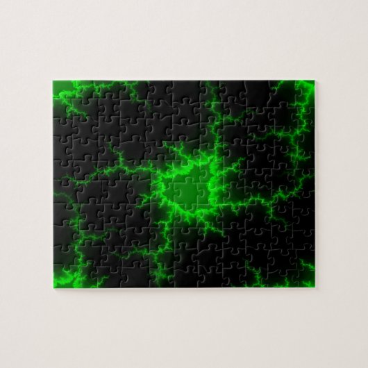 Alien Grüne Blitze in Pitch Black Puzzle (Horizontal)
