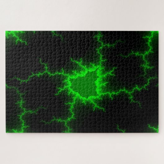 Alien Grüne Blitze in Pitch Black Puzzle (Horizontal)
