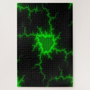 Alien Grüne Blitze in Pitch Black Puzzle