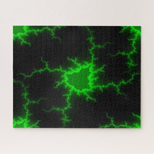 Alien Grüne Blitze in Pitch Black Puzzle (Horizontal)