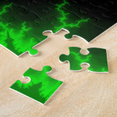 Alien Grüne Blitze in Pitch Black Puzzle (Seite)
