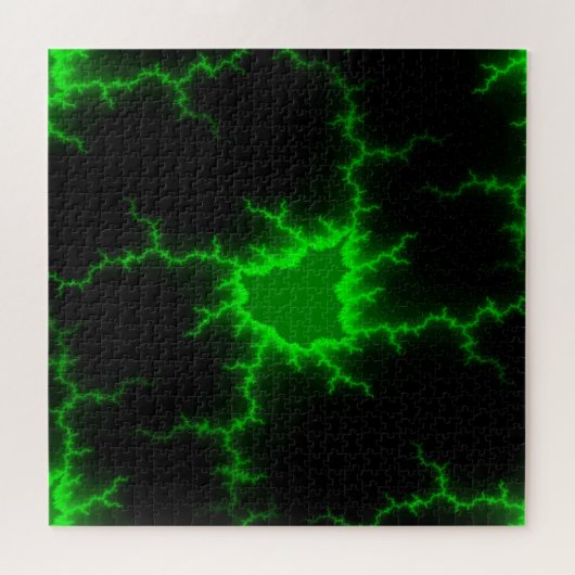 Alien Grüne Blitze in Pitch Black Puzzle (Horizontal)