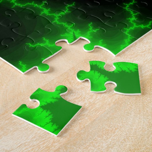 Alien Grüne Blitze in Pitch Black Puzzle (Seite)