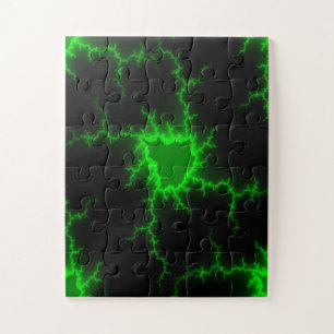 Alien Grüne Blitze in Pitch Black Puzzle