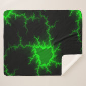 Alien Grüne Blitze in Pitch Black Sherpadecke (Vorderseite (Horizontal))