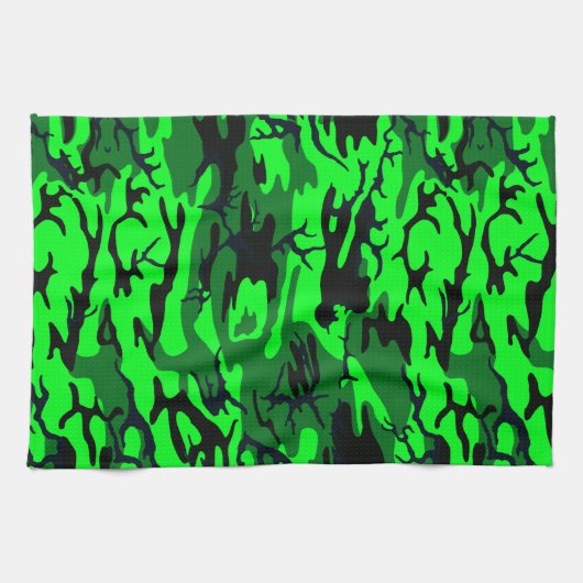 Alien Grüne Camouflage Küchentuch (Horizontal)