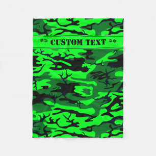 Alien Grüne Camouflage mit benutzerdefiniertem Te Fleecedecke