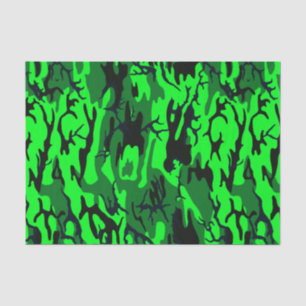 Alien-grüne Camouflage Seidenpapier
