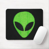 Alien, grünes Gesicht Mousepad (Mit Mouse)