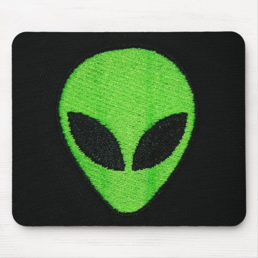 Alien, grünes Gesicht Mousepad (Vorne)