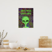 Alien Gruß Poster (Küche)