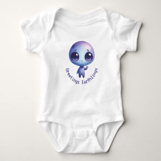 Alien - Grüße Erdlinge Baby Strampler (Vorderseite)