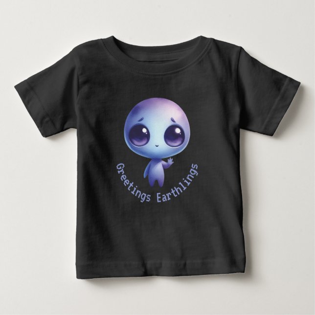 Alien - Grüße Erdlinge Baby T-shirt (Vorderseite)