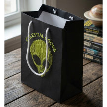 Alien-Halftone-Geschenktasche mit individuellem Te