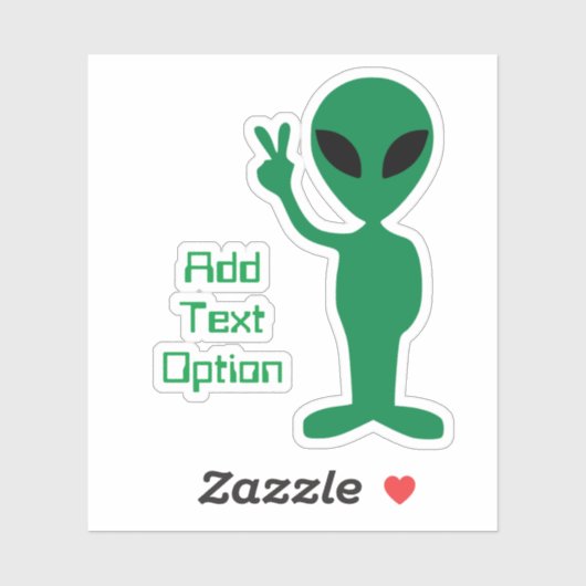 Alien - Hallo Menschen Aufkleber (Blatt)
