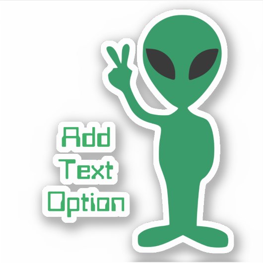 Alien - Hallo Menschen Aufkleber (Vorderseite)