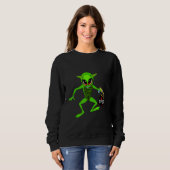 Alien Halloween Joke Ufo Prankster Imitate Kostüm Sweatshirt (Vorne ganz)