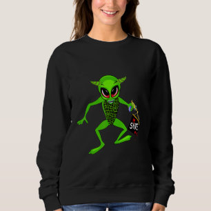 Alien Halloween Joke Ufo Prankster Imitate Kostüm Sweatshirt