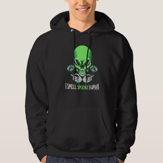 Alien Halloween Kostüm I riecht unheimlich menschl Hoodie (Vorderseite)