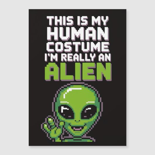 Alien Halloween Magnet (Vorderseite)