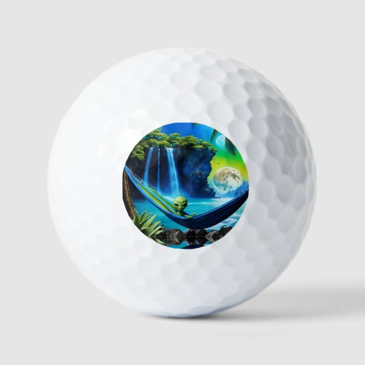 Alien Hammock zu einem Urlaub am Strand Golfball (Vorderseite)