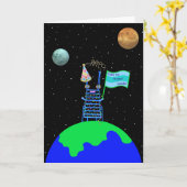 Alien Happy Birthday Card by Jo Images Karte (Gelbe Blume)