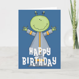 Alien Happy Birthday Children's Grußkarte 2 Karte