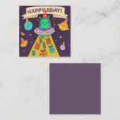 Alien Happy Birthday Mitteilungskarte (Vorne/Hinten)