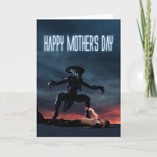 Alien Happy Mother's Day Card Karte (Vorderseite)