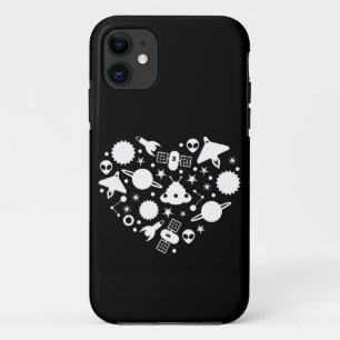 Alien Happy Valentins Tagesherz weiß Case-Mate iPhone Hülle