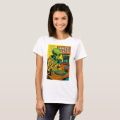 Alien has Breakfast - Klassischer Pop Art T-Shirt (Vorne ganz)