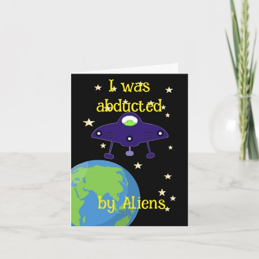 Alien hat Geburtstag verpasst Karte (Vorderseite)