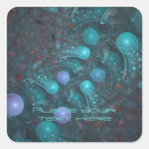 Alien-Haut 001 Quadratischer Aufkleber