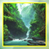 Alien Haven über üppige Wunder und exotische Tiere Fensteraufkleber (Blatt 3)