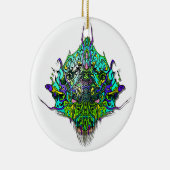 Alien Head - Aqua Keramik Ornament (Rechts)
