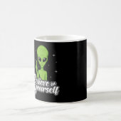 Alien Head Area 51 Ufo Außerirdischen Space Funny Kaffeetasse (VorderseiteRechts)