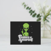 Alien Head Area 51 Ufo Außerirdischen Space Funny Postkarte (Stehend Vorderseite)