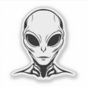 Alien Head Aufkleber (Vorderseite)